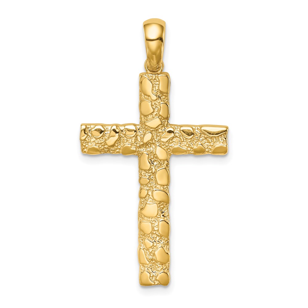 XR1834.jpg 14K Nugget Style Cross Pendant - Image 1