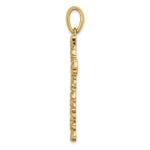14K Large Nugget Style Cross Pendant - Image 2