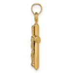 14k Hollow Crucifix Pendant - Image 2
