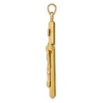 14k Hollow Crucifix Pendant - Image 2