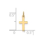 14k Polished Solid Cross Pendant - Image 3