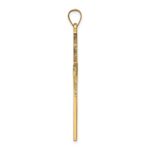 14k Polished and Line Design Solid Cross Pendant - Image 2