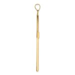 14k Polished and Line Design Solid Cross Pendant - Image 2