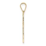 14k Polished Solid Cut-out Cross Pendant - Image 2
