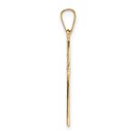14k Polished Solid Cut-out Cross Pendant - Image 2