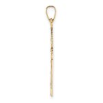 14k Polished Solid Cut-out Cross Pendant - Image 2