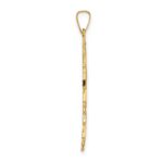 14k Polished Solid Fancy Design Cross Pendant - Image 2