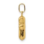 14k Polished Puffed Cross Pendant - Image 2