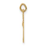 14k Polished Solid Heart Cross Pendant - Image 2