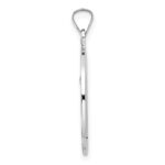 14k White Gold Polished Solid St Anthony Medal Pendant - Image 2