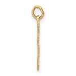 14k Polished and Textured Solid Star Cross Pendant - Image 2