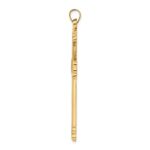 14k Polished and Textured Circle Center Cross Pendant - Image 2