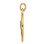 14k Polished and Satin Solid Reversible Praying Hands and Serenity Prayer Disc Pendant - Image 2