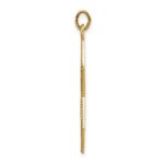 14k Polished and Textured Solid Star of David Pendant - Image 2