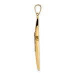 14k Two-tone Polished Solid Double Cross Pendant - Image 2