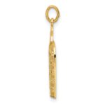 14k Polished Solid Ten Commandments and Star of David Pendant - Image 2