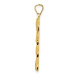 14k Polished Hollow Twisted Cross Pendant - Image 2