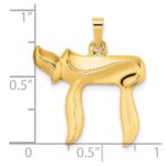 14k Polished Hollow Chai Symbol Pendant - Image 3