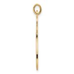 14k Polished Solid Chai Symbol Pendant - Image 2