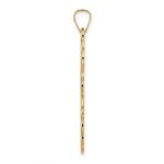 14k Polished Eastern Orthodox Solid Cross Pendant - Image 2