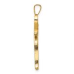 14k Polished and Textured Solid Chai Symbol Pendant - Image 2