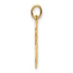 14k Polished and Textured Solid Chai Symbol Pendant - Image 2