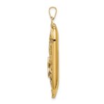 14k Polished Mezuzah with Blue and White Enameled Star of David Pendant - Image 2