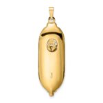 14k Polished Mezuzah with Blue and White Enameled Star of David Pendant - Image 4