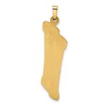 14k Two-tone Polished and Textured Hollow Torah Scroll with Star of David Pendant - Image 4