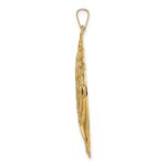 14k Polished Hollow Large Menorah and Tree of Life Pendant - Image 2