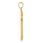 14k Polished And Textured Latin Cross Pendant - Image 2