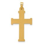 14k with White Rhodium Polished and Textured INRI Crucifix Cross Pendant - Image 3