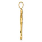 14k Polished Fancy CZ Passion Cross Pendant - Image 2