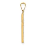 14k Diamond-cut Hollow Cross Pendant - Image 2