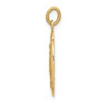 14k Polished and Satin Solid Miraculous Medal Oval Pendant - Image 2