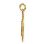 14k Polished and Satin Solid Our Lady of Loreto Medal Round Charm - Image 2