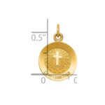 14k Polished and Satin Solid CONFIRMATION with Cross Charm - Image 3