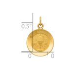 14k Polished and Satin Solid HOLY COMMUNION Round Charm - Image 4