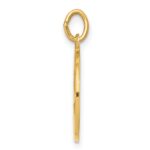 14k Polished and Satin Solid FIRST HOLY COMMUNION Medal Round Pendant - Image 2