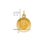 14k Polished and Satin Solid Holy Trinity Medal Charm - Image 3