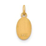 14k Polished Solid Mini Saint Christopher Medal Oval Charm - Image 4