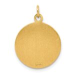 14k Polished and Satin Solid Mother Cabrini Medal Round Charm - Image 4
