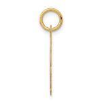 14k Solid Star of David Round Disc with Scalloped Edge Charm - Image 2