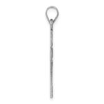 14k White Gold Cross Pendant - Image 2
