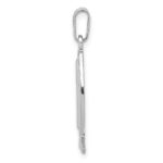 14k White Gold Cross Ichthus Fish Pendant - Image 2