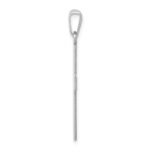 14k White Gold Polished Cross Charm - Image 2