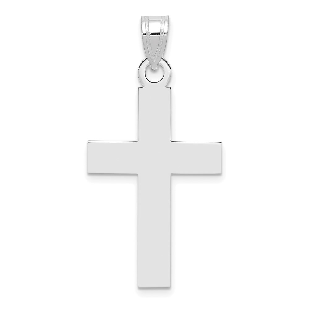 XR529W.jpg 14k White Gold Polished Cross Charm - Image 1