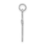 14k White Gold Cross Charm - Image 2