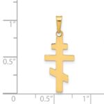 14k Polished Eastern Orthodox Cross Charm - Image 3