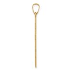 14K Eastern Orthodox Cross with Heart Pendant - Image 2